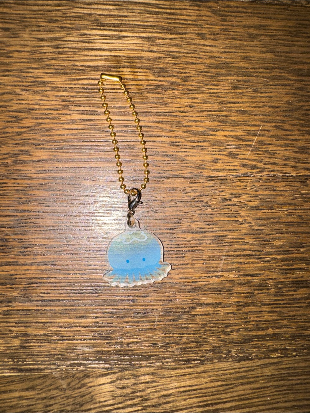 Blue Jellyfish Acrylic Keychain Charm
